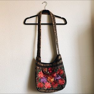 Embroidered Flower Bag